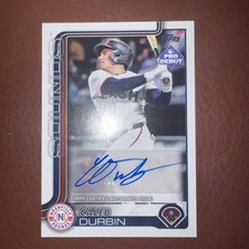 Caleb Durbin 2025 Topps Pro Debut #PD-160 Base Autographs Auto Red Sox
