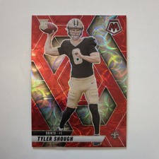 Panini 2025 Mosaic Football Red Mosaic Prizm Rookie Tyler Shough #312 Saints