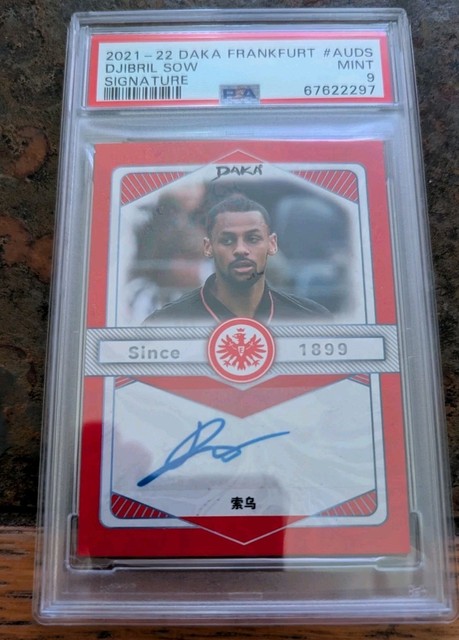 Daka Eintracht Frankfurt Djibril Sow Auto 41/50 PSA 9