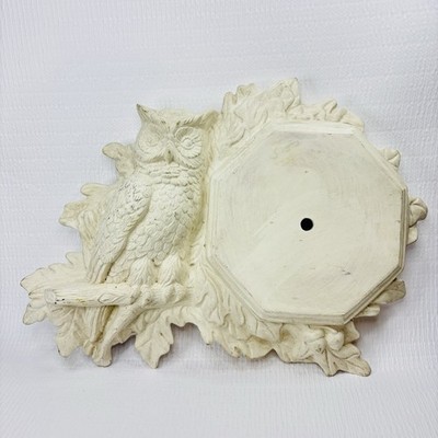 Vintage Bramer Unfinished Owl Hanging Wall Clock 1979