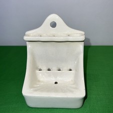 VINTAGE Ceramic Toothbrush Holder And Soap Dish