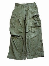 1960s Jungle Fatigue Pants OG 107 Poplin Vietnam 60s Small Trousers 31X27