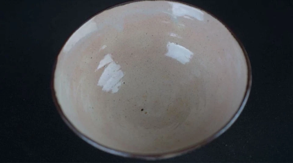 Tazón de té de ciruela blanca Ogata Kenzan con caja original y tela firmado por Yamamoto Foto 3 de 4