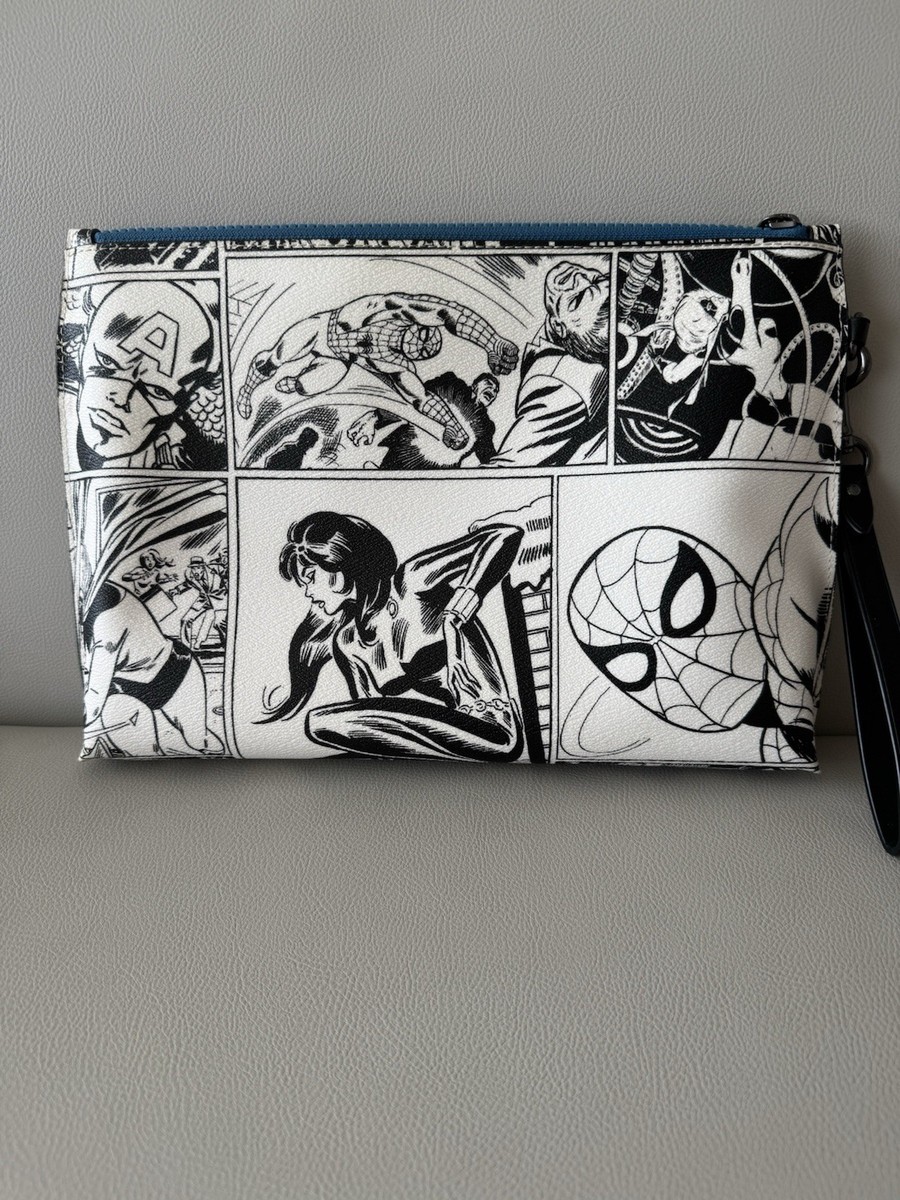 Coach Marvel Comic Book Print Wristlet with Spider Man | eBay