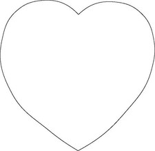 SHAPES ETC. 50 Sheets White Heart Sticky Notepad 3in, 3 x 3 inches,