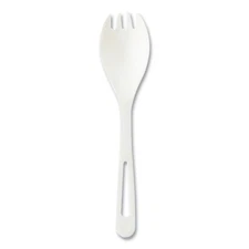 World Centric RKPSB TPLA Compostable Cutlery Spork - White (1000/Carton) New