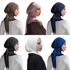 New Solid Color Women Hijabs Fashion Malaysia Crystal Hemp Cover Head Wrap Scarf