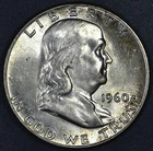 1960 50C FRANKLIN SILVER HALF DOLLAR KM# 199 Grade: Choice BU A6231