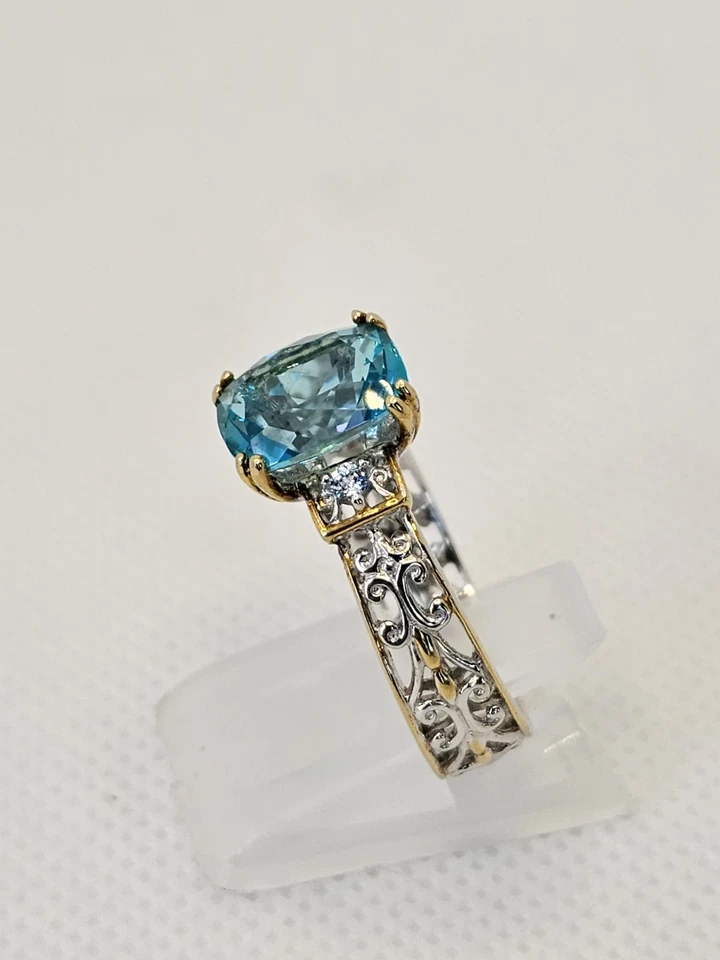 michael valitutti gems en vogue Paraiba Blue Topaz Ring - Image 3 of 4
