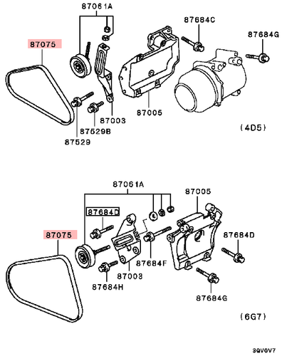 Toyopower A/c Air Con Belt for Mitsubishi PAJERO SHOGUN SPORT K94W MK1 2.5D - Picture 3 of 7