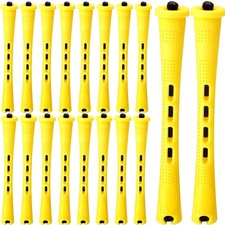 56 Pcs Hair Perm Rods Plastic Cold Wave Perming Rods with 6 Sizes Curling Rol...