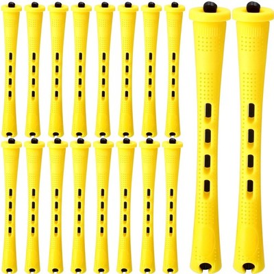 56 Pcs Hair Perm Rods Plastic Cold Wave Perming Rods with 6 Sizes Curling Rol...
