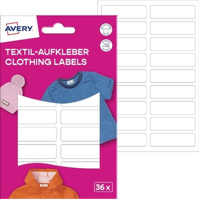 AVERY Textil-Etiketten, 13 x 45 mm, weiß