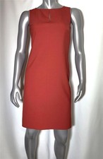 Ann Taylor LOFT Stretch 2 Red Cranberry Knee Sheath Dress