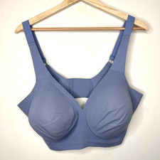Evelyn Bobbie The Starlette Plunge Bra 2XL Blue Padded Comfort Stretch EB Core