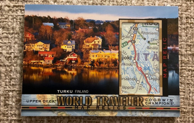 2021 Upper Deck Goodwin Champions World Traveler Map Relics Turku Finland