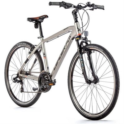 28 Zoll Leader Fox Away Cross Fahrrad MTB Bike 21 Gang silber matt Rh 52cm