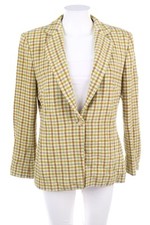OuiSet Blazer Reverskragen Karo kariert D 38 senfgelb grün
