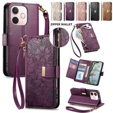 For OPPO A5X A5 A6 Pro A80 A79 A78 A60 A40 Case Leather Zipper Wallet Flip Cover