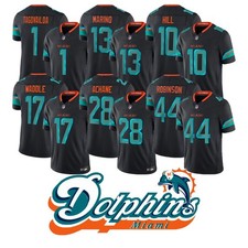 NWT Men's Dolphins Pitch Black 2025 Rivalries Collection Limited Jersey S-3XL