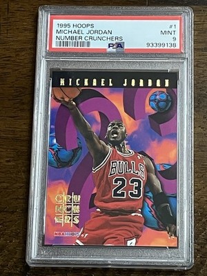 1995 Hoops Number Crunchers #1 Michael Jordan PSA 9 Mint Chicago