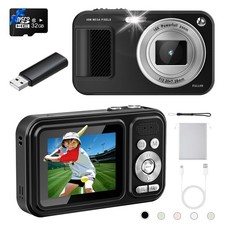 Digital Camera, Autofocus 48MP Kids Camera, FHD 1080P Point and Shoot Digital...