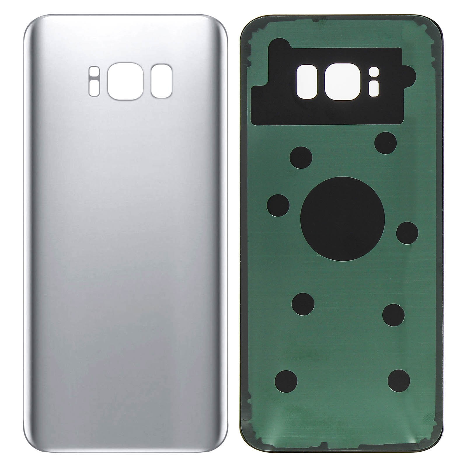 Cache Batterie Samsung S8 Plus Argent de Remplacement pour Face Arrière Clappio