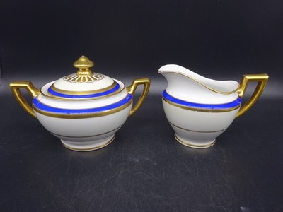 Vintage Robert Haviland Limoges Senta 1-1/2 Cup Sugar Bowl & 1 Cup Creamer