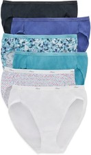 "Hanes Women's Panties Pack, High-cut Cotton Briefs, Hi-cut 8, Solid/Print Mix "