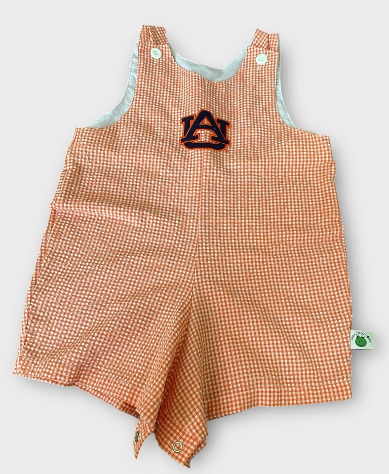 Auburn University Sara Lynn Toggs Naranja Guinga Bordada Jon Jon Corto Alto Foto 2 de 4