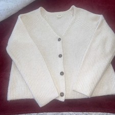 FAT FACE Womens Cardigan Sweater US 10 UK 14 , Off White