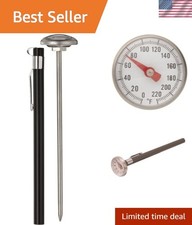Compact Pocket Dial Thermometer for Refrigeration Reliable 0F to 220F Readings