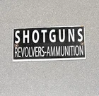 VINTAGE SHOT GUN AMMUNITION PORCELAIN SIGN CAR GAS OIL TRUCK MOTORCYCLE