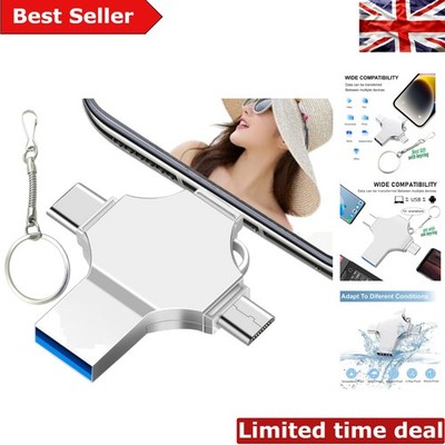128GB 4-in-1 USB 3.0 Flash Drive: Foto & Video Backup für iPhone & Android