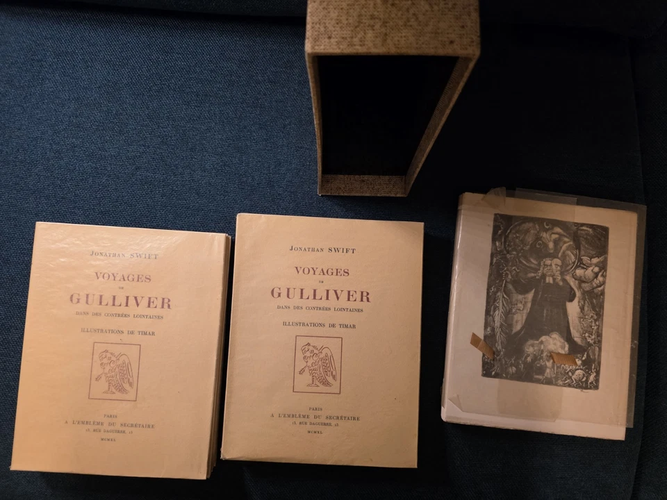 Jonathan Swift – Voyages de Gulliver (1941) – 2 vol. + portefeuille... - Photo 4/4