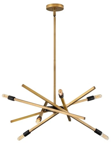Hinkley Lighting 4765 Archer 6 Light 26"W Sputnik Chandelier - Brushed Nickel / - Picture 3 of 6