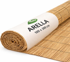 Arella Bamboo Da Esterno Frangivista per Recinzione 100 X 300 Cm Giardino Arelle