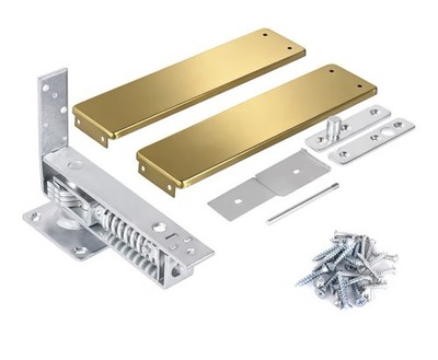 Gold Double Action Spring Hinge Stainless Steel Self Closing Door Hinge Kit