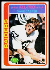 Dave Casper, 1978 Topps, #50, Oakland Raiders,