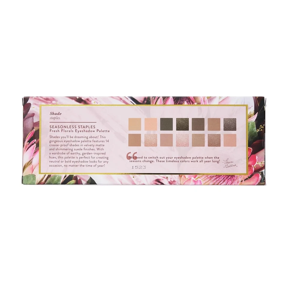 LAURA GELLER Seasonless Staples 14 Multi-Finish Eyeshadows FRESH FLORALS NEW - Image 3 of 4
