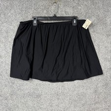 T.H.E. Swimwear Swim Skirt 24W Plus Black Elastic Waist Modest Swimwear Beach