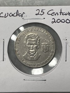 2000 Ecuador 25 Centavos Coin