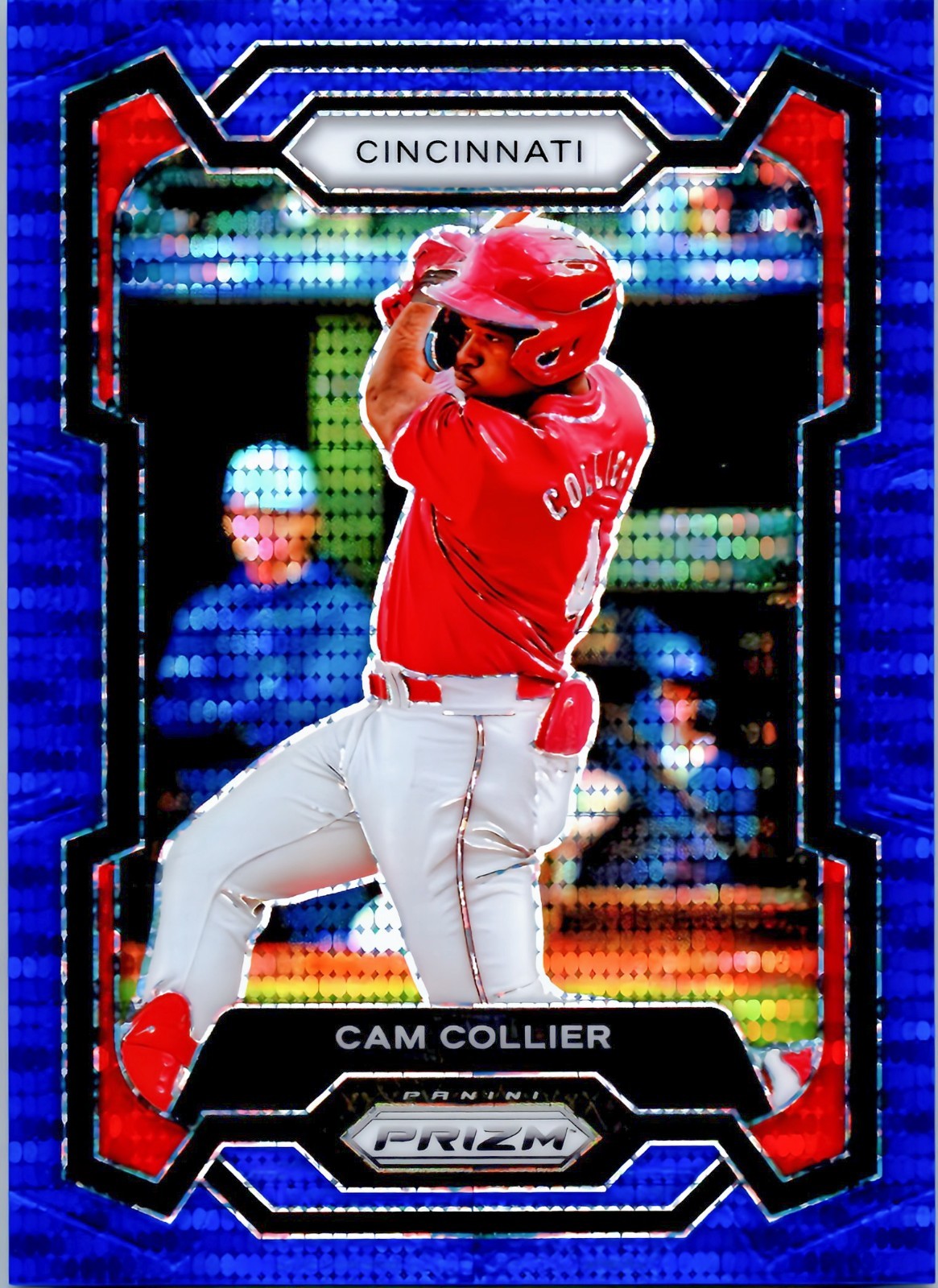 2024 Panini Prizm Prizms Blue Pulsar #282 Cam Collier /75