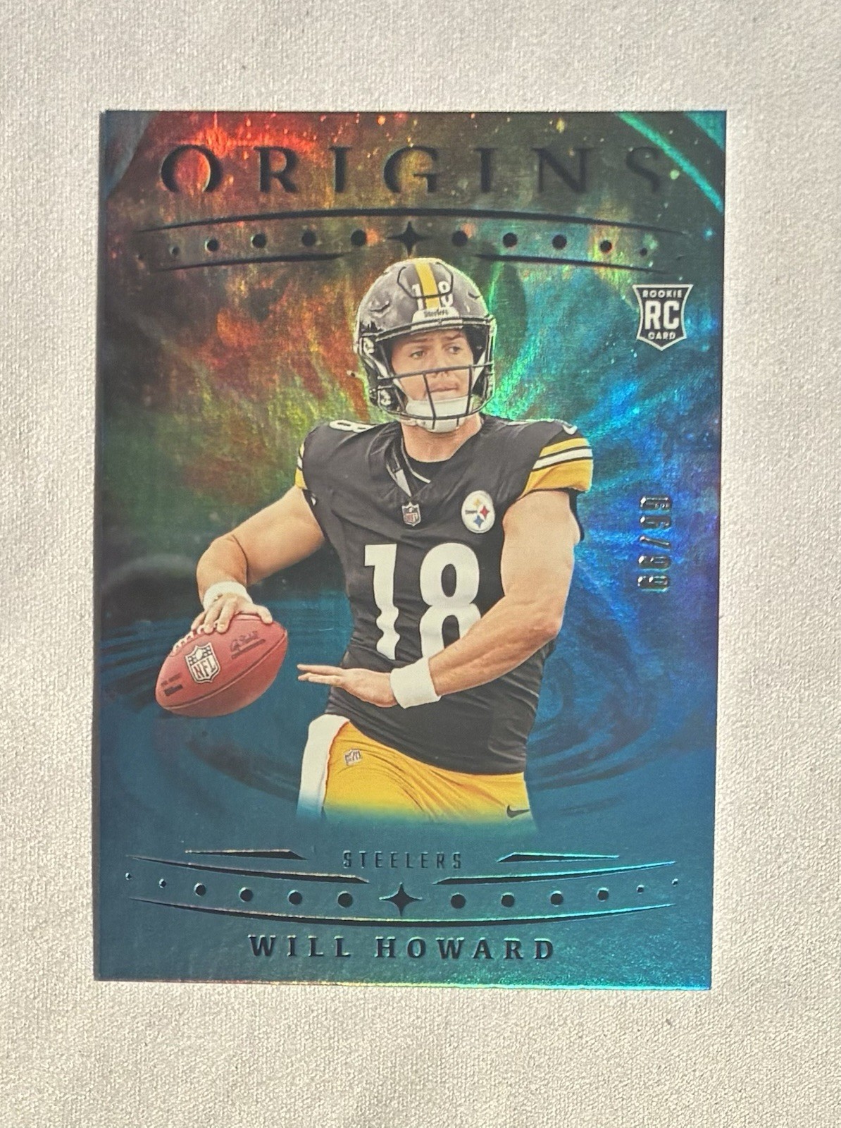 2025 Panini Origins - Rookies Will Howard, #120 Blue /99 (RC)