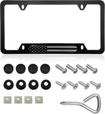 American Flag Stainless Steel License Plate Frame Rust-proof Vintage Us Patriot American Flag Stainless Steel License Plate Frame Rust-proof Vintage Us Patriot