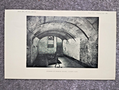 Innenraum der Charnel Chapel, Newcastle Cathedral - antiker Druck - 1930