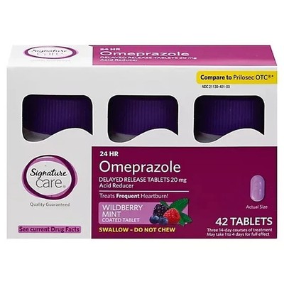 Omeprazol 20mg Delayed Release Acid Reducer, Heartburn 200 Capsules EXP-2028