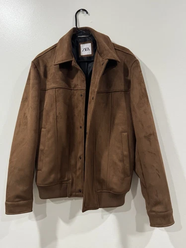 zara suede jacket Men