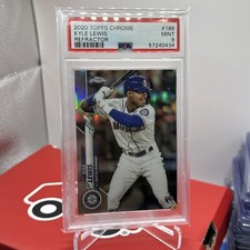 2020 Topps Chrome #186 Kyle Lewis Rookie Refractor PSA 9 Mint Mariners