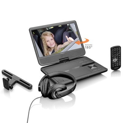 Lenco DVP-1010BK - 10 Zoll tragbarer DVD-Spieler - mit Kopfstützenbefestigung